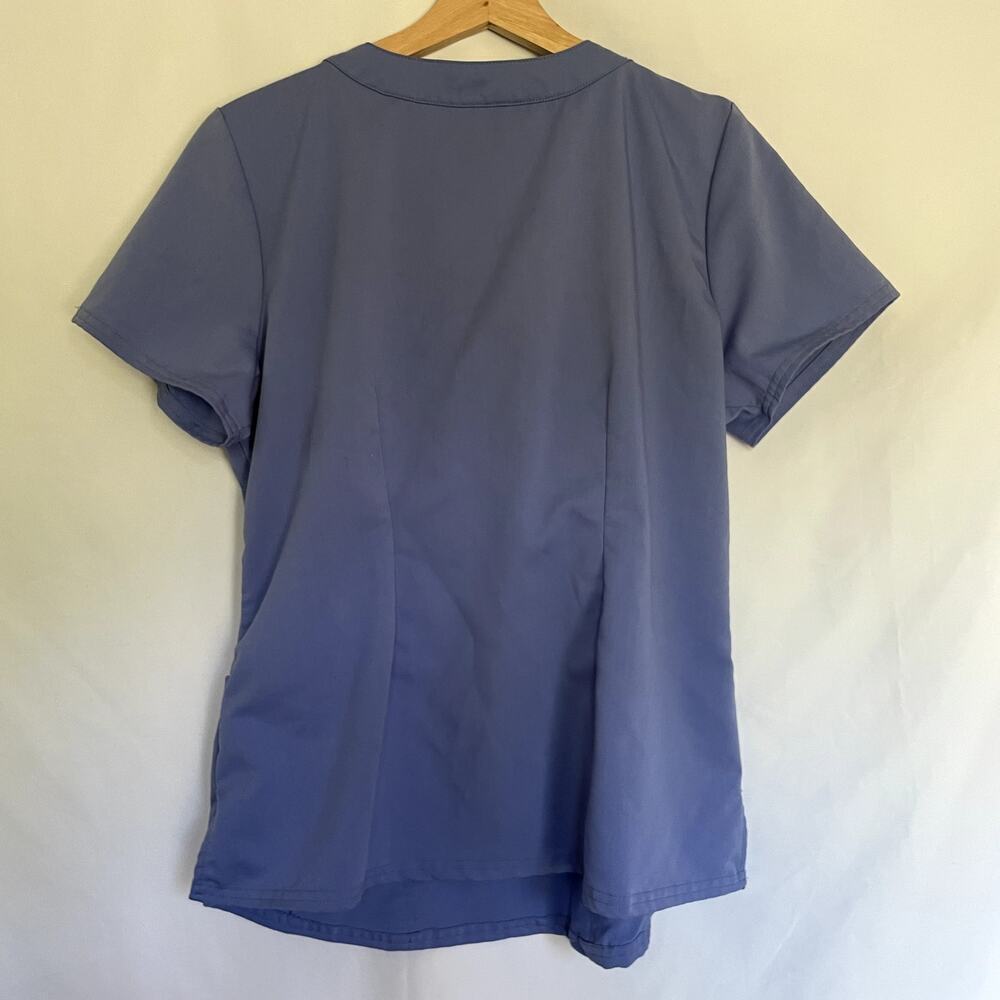Healing Hands Purple Label Scrub Top Large Blue Women Modern Fit Stretch 2167 - Picture 7 of 7